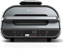 Ninja Foodi 5 In 1 Indoor Grill And Air Fryer With Surround Searing, Removable Grill Gate, Crisper Basket, Cooking Pot, And Smoke Control System -KitchenAid Shop 41c8imPl4dL. AC