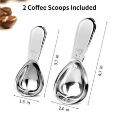 2 Tablespoon Measuring Spoon, Coffee Scoop Stainless Steel With Accurate Measurement Short Handle Metal Spoons 2Pcs Set For Tea Sugar Flour (1 Tbsp & 2 Tbsp) -KitchenAid Shop 41cEaw67JyL
