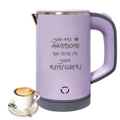 Small Electric Tea Kettle, 0.8L Portable Travel Hot Water Boiler Stainless Steel,Low Power Cordles Mini Electric Coffee Kettle Auto Shut-off,Gift For Camping, Travel, Office And Student Dormitory