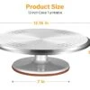 Aluminium Alloy Revolving Cake Stand 12 Inch Rotating Cake Turntable For Cake, Cupcake Decorating Supplies -KitchenAid Shop 41cXEuR953L