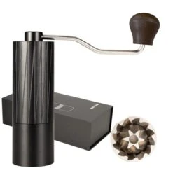 Manual Coffee Grinder 420 Stainless Steel Conical Hexagonal Burr Coffee Grinder Capacity 30g Portable Digital Adjustable Coarseness Hand Coffee Grinder Compatible For Espresso To French Press