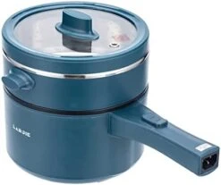Electric Hot Pot Upgraded, Non-Stick Pan,1.89L Mini Pot For Steak,Fried Rice,with Temperature Control And Steamer - Rapid Noodles Cooker, Ramen, Oatmeal,Soup - Steamer,Egg,Vegetables,Dark Blue -KitchenAid Shop 41ccEpVVgvL. AC 1