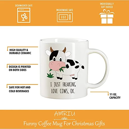 Funny Novelty Cow Coffee Mug, Cute Cow Ceramic Coffee Cup Animal Cartoon Cups For Cow Lovers Christmas Gifts,Birthday Gifts For Women,Friend, Sister,Mom Dad Gifts 5 Funny Novelty Cow Coffee Mug, Cute Cow Ceramic Coffee Cup Animal Cartoon Cups For Cow Lovers Christmas Gifts,Birthday Gifts For Women,Friend, Sister,Mom Dad Gifts - Image 3