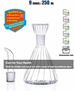 9 Oz/250 Ml Glass All-Purpose Cruet, Glass Oil Decanter And Cruet For Kitchen And BBQ Oil Dispenser Bottle For Kitchen Cooking Oil Dispenser Oil Bottle -KitchenAid Shop 41cm0rmg0fL