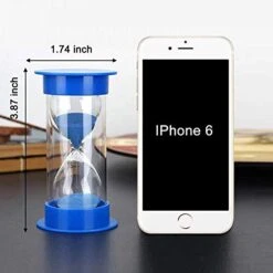 Sand Timer, Acrylic Hourglass Timer Colorful Sandglass Timer 1 Min/2 Mins/3 Mins/5 Mins/10 Mins/15 Mins Sand Clock Timer For Games Classroom Home Office(Pack Of 6) -KitchenAid Shop 41cmCFzDG5L