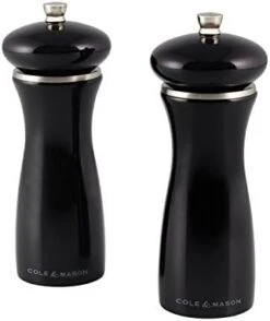 Cole & Mason Precision Sherwood Black Gloss Salt And Pepper Mill Gift Set, Wood, 20 Cm -KitchenAid Shop 41cmoLi01YL. AC
