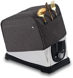 2 Slice Toaster Cover, Bread Toaster Oven Dustproof Cover With Pockets, Waterproof Kitchen Small Appliance Cover Broiler Appliance Organizer Bag Anti Fingerprint Protection Woman Gifts (S, Grey) -KitchenAid Shop 41cpvj3ad4L. AC 1