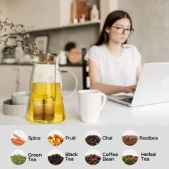 2 Pack Large Tea Ball Infuser For Loose Leaf Tea & Spice Ball For Cooking Soup, 18/8 304 Stainless Steel, Threaded Lid, Chain Hook, Extra Fine Mesh Tea Strainer Ball For Herb, Iced Tea -KitchenAid Shop 41crqd8bo7L