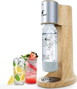 4° Sparkling Water Maker, Carbonated Water Machine And Soda Maker Machine For Home, With 1.0L BPA-free Sparkling Water Bottle, Compatible With Any Screw-in 60L CO2 Carbonator(NOT Included)(Wooden) -KitchenAid Shop 41cy7dM3HQL. AC