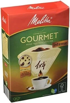 Melitta Gourmet Coffee Filters Size 1x4, 80 Coffee Filters, For Filter Coffee Makers, Brown -KitchenAid Shop 41d1B0lUMcL. AC