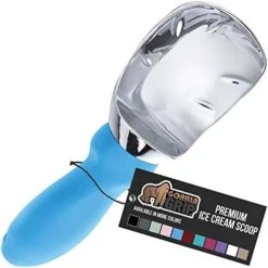 Gorilla Grip Large, Comfortable Handle, Heavy Duty Ice Cream Scoop, Professional Grade Scooper, Get Perfect Shape Scoops, Great For Spooning Frozen Hard Gelato And Sorbet, Cookie Dough, Melon, Aqua -KitchenAid Shop 41d3zsNWhFL. AC