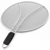 Bellemain Grease Splatter Screen For Frying Pan, Splatter Guard Fry Pan Cover | Fine Mesh Stainless Steel Bacon Splatter Guard | Heavy Duty Splatter Shield With Soft Grip Handle, 9.8”