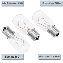 Light Bulbs For GE Microwave Oven - WB36X10003 Microwave Light Bulb Lamp Fits For GE Whirlpool Maytag Frigidaire Kenmore Microwave, 3 Pack
