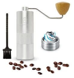 Manual Coffee Grinder Maker Stainless Steel Burr,with Brush And Adjustable Setting,Capacity 0.8 Oz,Fresh Coffee Bean Grinder,French Press,Pour Over,Espresso For Hand Grinder Gift