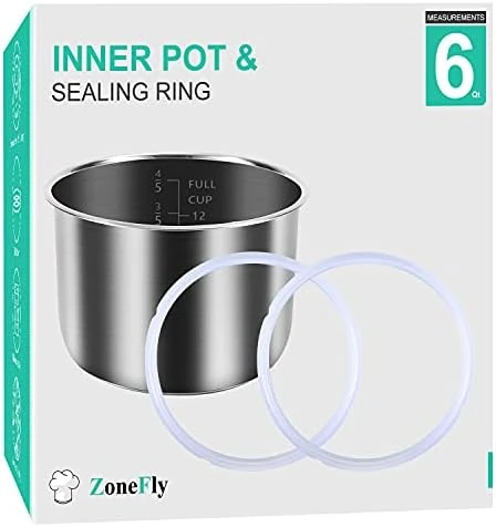 Original 6 Qt Power Cooker XL Replacement Inner Pot With 2 Pack Sealing Ring For Power Pressure Cooker PPC770 PPC771 PPC770-1 PRO PCXL-PRO6 PCTR-16 YBD60-100 WAL1 WAL2 8 Original 6 Qt Power Cooker XL Replacement Inner Pot With 2 Pack Sealing Ring For Power Pressure Cooker PPC770 PPC771 PPC770-1 PRO PCXL-PRO6 PCTR-16 YBD60-100 WAL1 WAL2 - Image 6