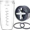 New Blender Cup And Blade Replacement Parts 32oz Cup And Extractor Blade And 2 Rubber Gaskets 4-Piece Compatible With NutriBullet High-Speed Blender/Mixer System 600W/900W Series -KitchenAid Shop 41dUk8aYNyL