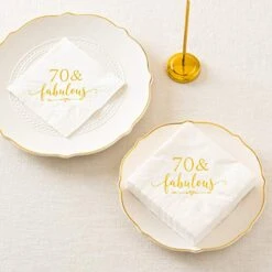 70 And Fabulous Cocktail Napkins Gold For Women 70th Birthday Decorations, 70th Birthday Bevergae Dessert Cake Table Supplies, 50Pcs, 3-Ply -KitchenAid Shop 41dVFxm9eIL