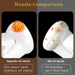 Oil Sprayer For Cooking, 200 Ml Olive Oli Sprayer, Oil Mister, Food Grade Olive Oli Sprayer Bottle, Oil Spritzer For Cooking, Kitchen, Air Fryer, Salad, Baking, Grilling, Frying, Roasting (White) -KitchenAid Shop 41dZZ8psRuL