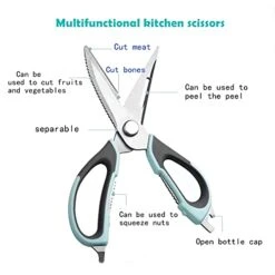 Kitchen Shears Ultra Sharp Stainless Steel Multi-functional Stainless Steel Kitchen Detachable Scissors ,Heavy Duty Meat Scissors, Food Scissors For Chicken, Poultry, Fish, Herbs (Pink) 11 Kitchen Shears Ultra Sharp Stainless Steel Multi-functional Stainless Steel Kitchen Detachable Scissors ,Heavy Duty Meat Scissors, Food Scissors For Chicken, Poultry, Fish, Herbs (Pink) -KitchenAid Shop 41dbgmx0LOS