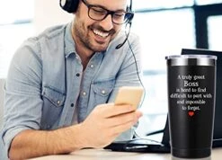 Momocici Boss Gifts 20 OZ Tumbler.A Truly Great Boss Is Hard To Find.Leaving Moving Appreciation Retirement Birthday Christmas Gifts For Women Men Manager Director Boss,Boss Lady Mug(Black) -KitchenAid Shop 41dczGxRAOL