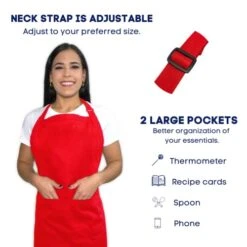 KAUFMAN - Personalized Apron, Add A Name Embroidered, Cotton/poly Bib Apron Adjustable With Two Front Pockets -KitchenAid Shop 41dge5l2zrL