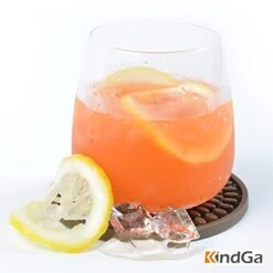 Colorful Coasters For Drinks Absorbent, Rubber Drink Coaster Set, Silicone Rainbow Coasters For Kids Coffee Table Desk, 4.3 Inch Oval Shape Deep Tray Pot Holder Trivet (Set Of 6) -KitchenAid Shop 41diYPVDU3L