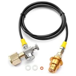 Qezodsx Soda CO2 Adapter Hose Kit With Pressure Gauge And Release Valve,CGA320 To W21.8-14 Soda Maker CO2 Cylinder Adapter Kit