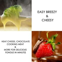 Artestia 11-Piece Cast Iron Fondue Set With Adjustable Burner 6 Colored Forks, 5-Cup Red Cheese Fondue Pot, Perfect For Chocolate, Caramel, Meat, 4-6 Person 16 Artestia 11-Piece Cast Iron Fondue Set With Adjustable Burner 6 Colored Forks, 5-Cup Red Cheese Fondue Pot, Perfect For Chocolate, Caramel, Meat, 4-6 Person -KitchenAid Shop 41dr9ZceAsL