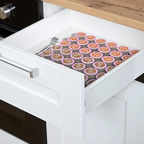 Coffee Pod Storage Tray,Drawer Insert Organizer Hold 48pods Compatible With Keurig K-Cup For Kitchen Home Office-(Waterproof/Washable) 8 Coffee Pod Storage Tray,Drawer Insert Organizer Hold 48pods Compatible With Keurig K-Cup For Kitchen Home Office-(Waterproof/Washable) - Image 6