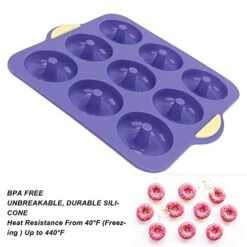 Donut Baking Pan, Multipurpose Donut Mold Dishwasher Safe Even Heating BPA Free For Dessert Shop For Muffins For Restaurant For Biscuit For Donut (Royalblue) 12 Donut Baking Pan, Multipurpose Donut Mold Dishwasher Safe Even Heating BPA Free For Dessert Shop For Muffins For Restaurant For Biscuit For Donut (Royalblue) -KitchenAid Shop 41e0em6fvoL