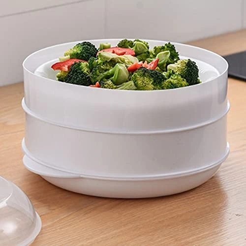 ALONCEfh Lunch Boxes Microwave Steamer Heating Steamer For Home Kitchen Heat-Resisting Range, Heat Preservation, Preservation For Home Kitchen White (Size : Medium) 6 ALONCEfh Lunch Boxes Microwave Steamer Heating Steamer For Home Kitchen Heat-Resisting Range, Heat Preservation, Preservation For Home Kitchen White (Size : Medium) - Image 4