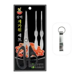 Crab Scissors & Fork Set + Beer Opener, Shell Peeling Tools, Stainless Steel Shears, Seafood Fish Scissors [SD Queen]