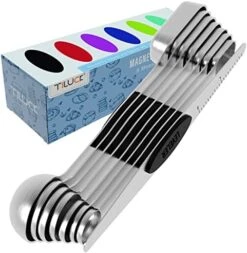 Magnetic Measuring Spoons Set, Stainless Steel Dual Sided Spoons Set Of 8, Stackable Teaspoon Tablespoon (Color, Rectangle) 13 Magnetic Measuring Spoons Set, Stainless Steel Dual Sided Spoons Set Of 8, Stackable Teaspoon Tablespoon (Color, Rectangle) -KitchenAid Shop 41e63ISr9YL. AC