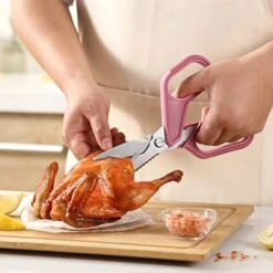 OJII-GIFT Heavy Duty Stainless Steel Poultry Shears-Professional Spring-Loaded Kitchen Scissors - Cuts Meat, Bones, & Fish - Dishwasher-Safe -KitchenAid Shop 41eCeCJm0yL