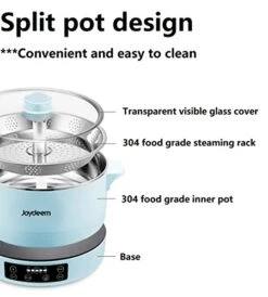 Oydeem Smart Lifting Electric Hot Pot, Steamer And Low Sugar Rice Cooker, Shabu Shabu Hot Pot, Food Grade Stainless Steel, 1500W, 4L -KitchenAid Shop 41eGapjbJkL