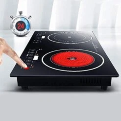 Ortable Electric Induction Cooker 2200W 8 Levels Electric Dual Induction Cooker Cooktop Countertop Double Burner -KitchenAid Shop 41eIS0rlt2L