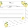 Eart&Berry Lemon Recipe Cards 4x6 Double Sided - Set Of 50 Thick Recipe Cards -KitchenAid Shop 41eJ1J6ixvS