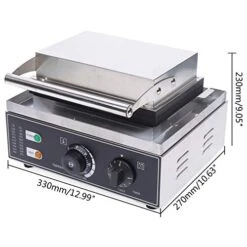 110V Commercial Waffle Donut Machine 6 Holes Double-Sided Heating 50-300℃,Non-stick Donut Maker Coating For Professional Kitchen -KitchenAid Shop 41eJ7w4vuCL