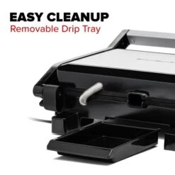 Vente Electric Panini Press Grill And Sandwich Maker With Nonstick Coated Plates, Opens 180 Degrees For Any Food, 1000W Thermostat Control Removable Drip Tray And Easy To Clean Grids, Silver GP0540BR -KitchenAid Shop 41eKfLteQnL