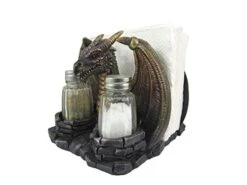 Of Wonders Ancient Guardians"Exalted Seasonings" Dragon Napkin And Spice Holder | Spice Rack | Salt And Pepper Set | Salt And Pepper Shaker Set | Salt And Pepper Shakers - 5.35" -KitchenAid Shop 41eL73s4YPL