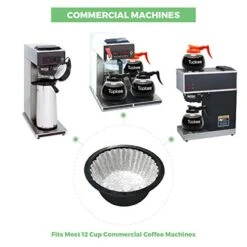 Large 12-Cup Coffee Filters - 500-Count (9.75" X 4.25") Tall Walled To Prevent Overflow - Chlorine Free White - Compatible With Bunn Commercial And Most 12-cup Home Machines - Made In The USA -KitchenAid Shop 41eMRfk2M4L