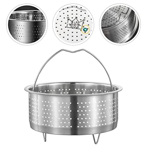 Luxshiny Rice Cooker Rice Cooker Rice Cooker Steamer Basket With Handle Legs Vegetable Steamer Insert Stainless Steel For Steaming Food Meat Fish Rice Veggie 22cm Accessories 4 Luxshiny Rice Cooker Rice Cooker Rice Cooker Steamer Basket With Handle Legs Vegetable Steamer Insert Stainless Steel For Steaming Food Meat Fish Rice Veggie 22cm Accessories - Image 2