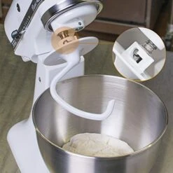 Mixers Accessories K45WW Wire Whip & K45DH Dough Hook & K45B Coated Flat Blade Paddle With Scraper-3 Pieces Attachment For Kit-chen A-id Stand Mixers (1 YEAR Warranty ） -KitchenAid Shop 41eUzWYId7L