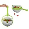 Salad Spinner，Fruit Washer，Fruit Washer Spinner，Salad Spinner Large，Lettuce Spinner，Manual Press Spin, Centrifugal Dehydration, Non-Slip Handle, Suitable For Vegetables, Fruits, Home, Kitchen.