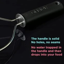 Potato Masher - Stainless Steel Wire Kitchen Tool For Mashing Vegetable, Food, Bean, Avocado - Dishwasher Safe