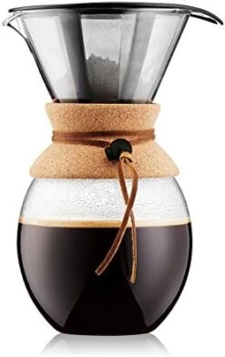 Bodum Pour Over Coffee Maker With Permanent Filter, 1 Liter, 34 Ounce, Black Band -KitchenAid Shop 41eclq APfL. AC