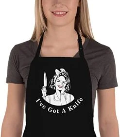 Saukore Funny Aprons For Women Men, Novelty Kitchen Cooking Apron With 2 Pockets, Cute Baking Apron For Bakers, Birthday Housewarming Mothers Day Apron Gift For Mom Wife Daughter Sister Aunt Grandma -KitchenAid Shop 41eioJoTBzL. AC