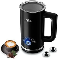 Milk Frother, 4 In 1 Automatic Electric Milk Steamer, Cold And Hot Milk Foam Maker & Milk, Chocolate Warmer For Cappuccino, Hot Chocolates, Macchiato, Latte, NTC Temperature Control System, Black -KitchenAid Shop 41ej6QHBYpL. AC