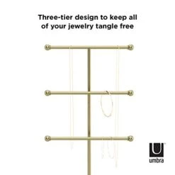 Umbra Trigem Jewelry Stand, Gold -KitchenAid Shop 41er4xOgXDL
