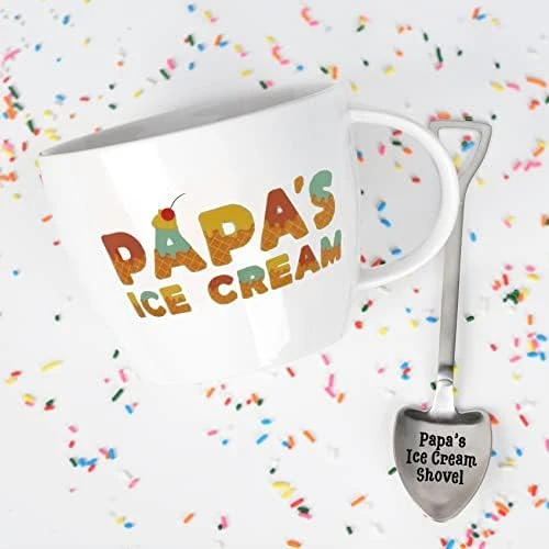 On Caffeine Gifts For Papa – Papa’s Ice Cream Bowl And Engraved Spoon Papa’s Ice Cream Shovel – Ideal Father’s Day Gift, Christmas Gift Or Birthday Gift (Papa) 9 On Caffeine Gifts For Papa – Papa’s Ice Cream Bowl And Engraved Spoon Papa’s Ice Cream Shovel – Ideal Father’s Day Gift, Christmas Gift Or Birthday Gift (Papa) - Image 7